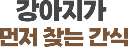 강아지가 먼저 찾는 간식