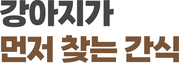 강아지가 먼저 찾는 간식